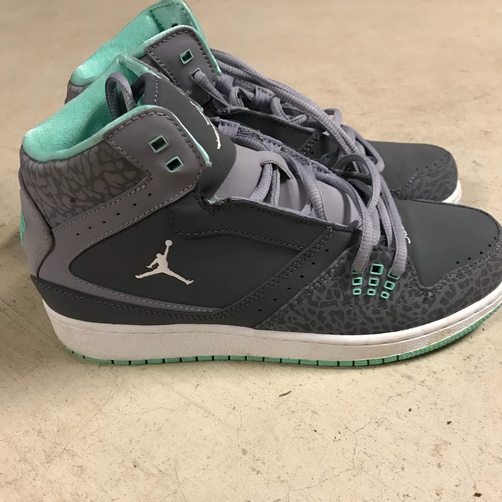 Grey and teal Jordan’s